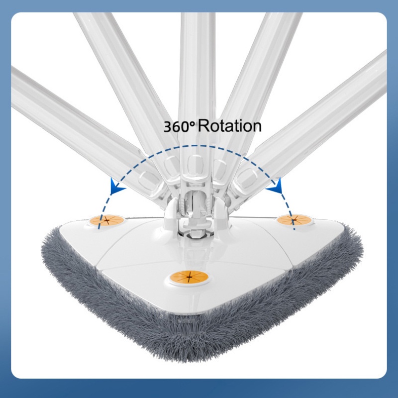 【COD】Putar Pel Pel lantai Pel Segitiga 360°Rotate Triangle Mop Alat Pembersih Putar Pel Segitiga