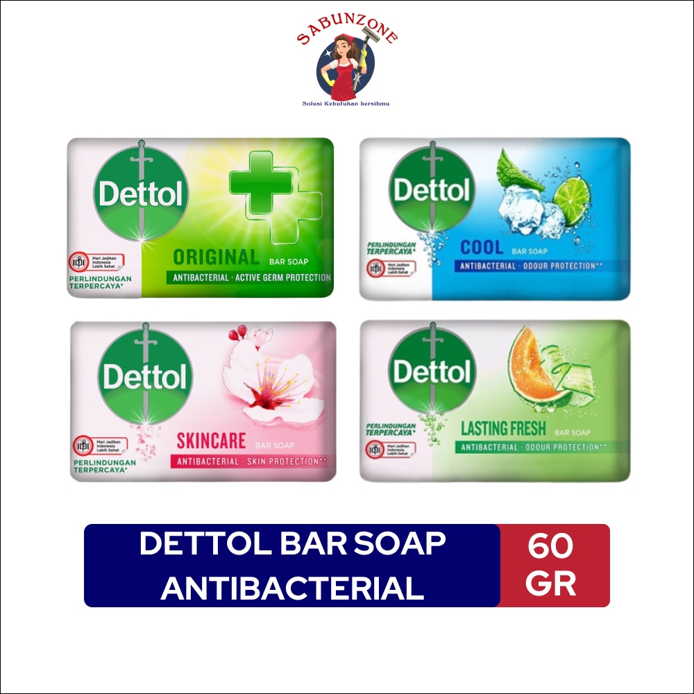 Sabun Mandi Batang Dettol Original Cool Lasting Fresh Skincare 60 gr