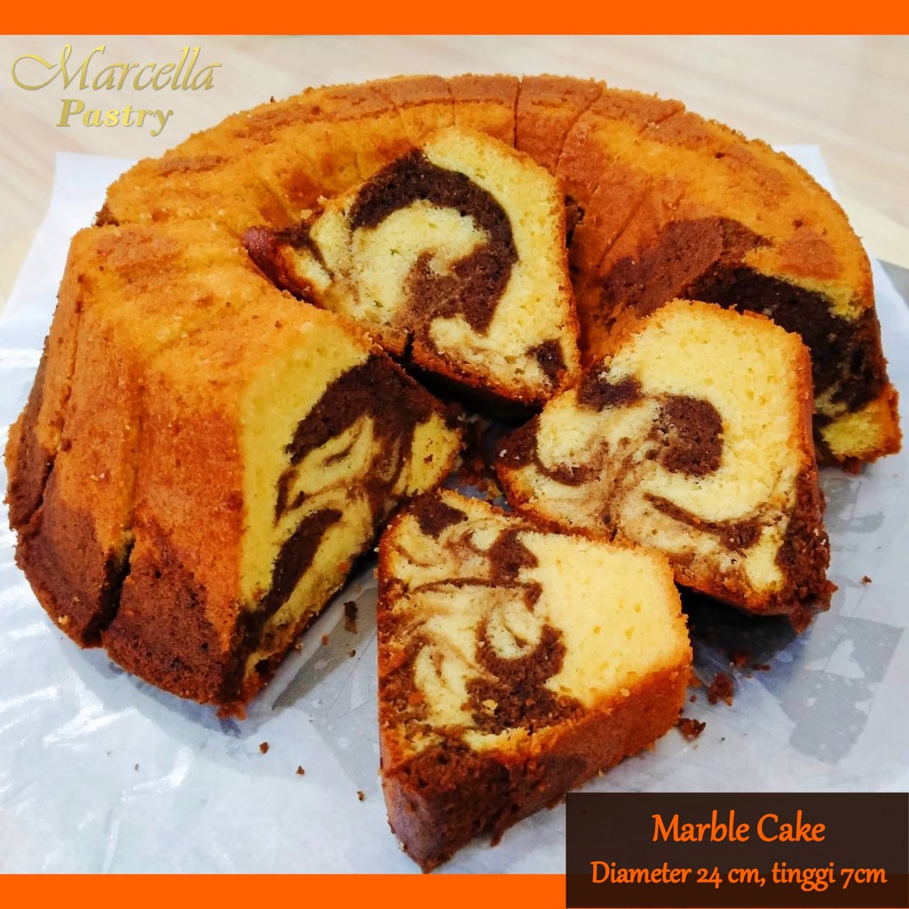 

Kue marmer marble cake MARCELLA PASTRY 24cm