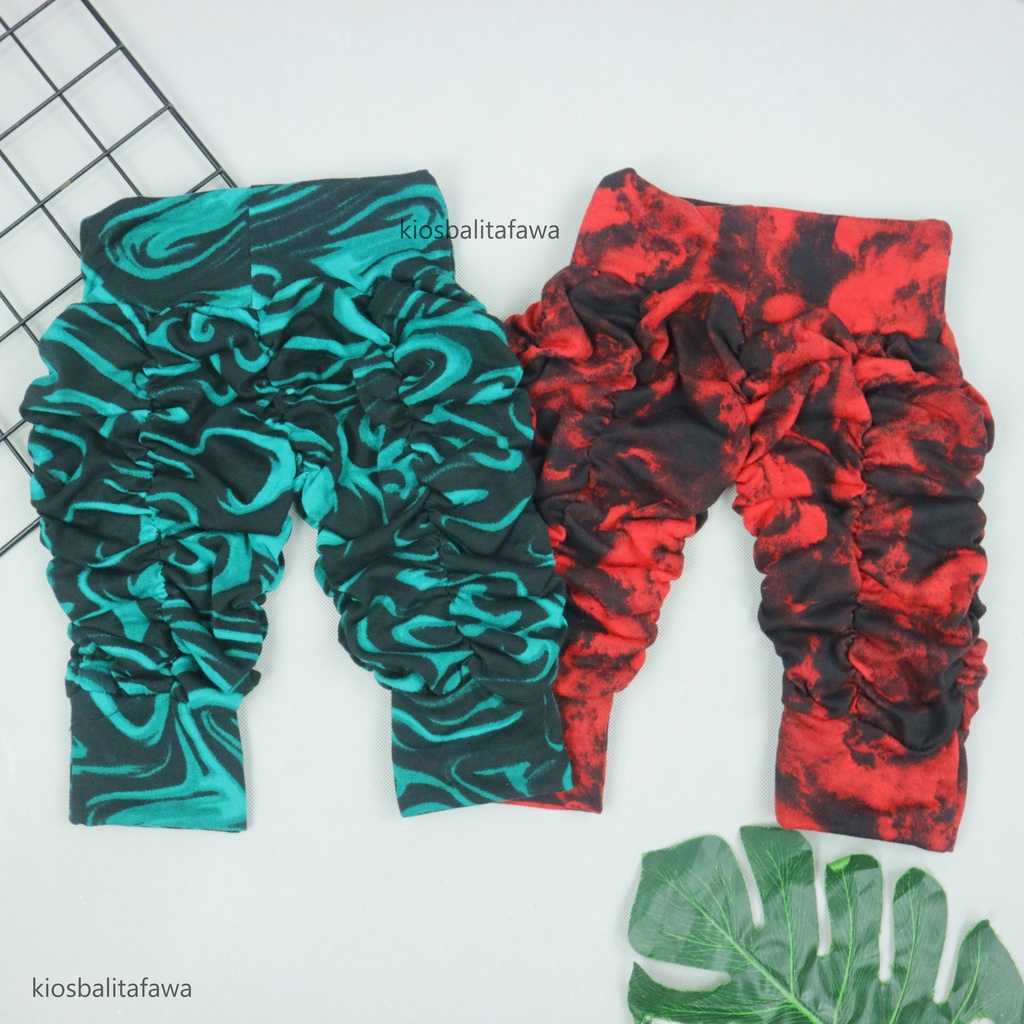 Legging Kerut Motif uk 3-12bln / Celana Anak Celana Anak Perempuan Celana Murah Legging Skinny Pants