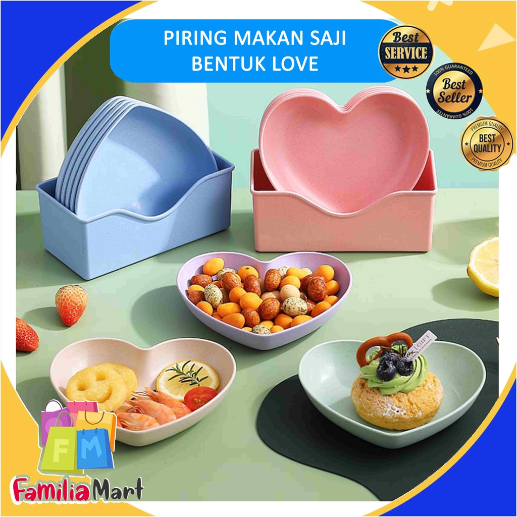 Piring Makan Saji | Berbentuk Hati / Love Plate Piring Saji