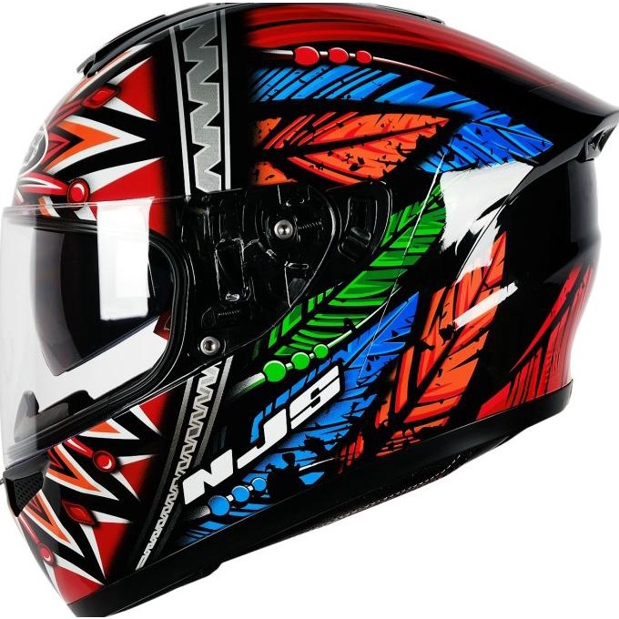 NJS ZX-1 MORPHEUS Hitam Gloss/Doff - Helm Full Face