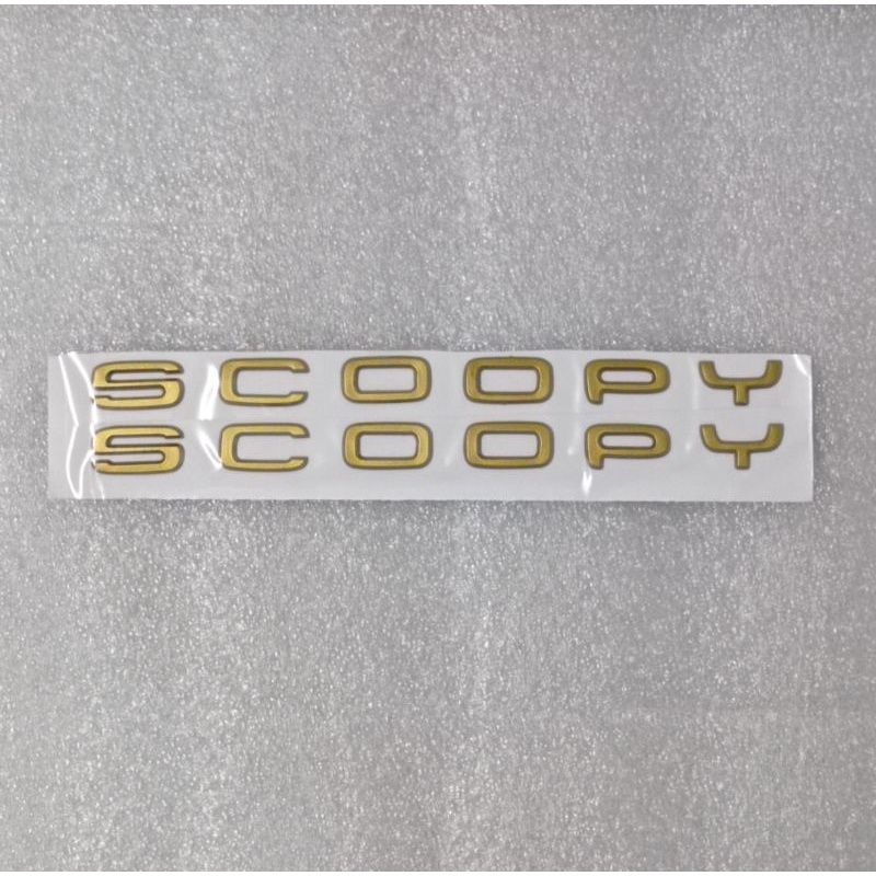 Emblem Logo Scoopy 3D Timbul SEPASANG KIRI DAN KANAN HIGH QUALITY