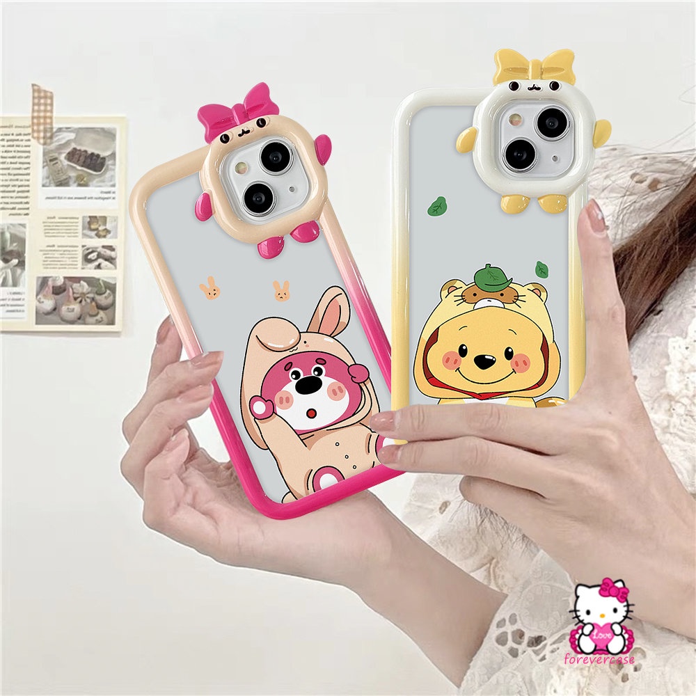 Casing Winnie The Pooh Lucu Realme C31 C35 C12 C20A C15 C30 C33 C25Y C25s C25 9Pro+9i 9 7 5s C3 C1 C21 C20 C21Y C17 6i 5 7i 8Pro 5i Strawberry Bear Manyo Soft Case