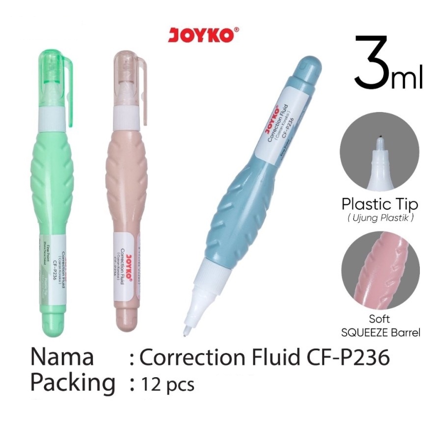 

CORRECTION FLUID / TIP EX JOYKO CF-P236 CAIR ISI 12 PCS