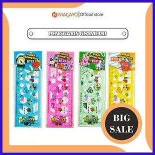 

tools Penggaris Cetakan Geometrik Garisan BT21 Berwarna Motif Karakter Anak 1F3BZ3