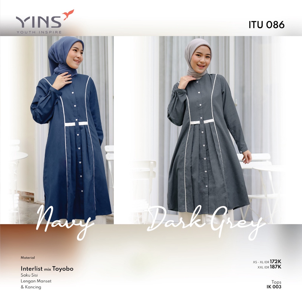 INSPIRE TUNIK ITU 86 BAHAN INTERLIST MIX TOYOBO TERBARU CASUAL STYLE BISA COD