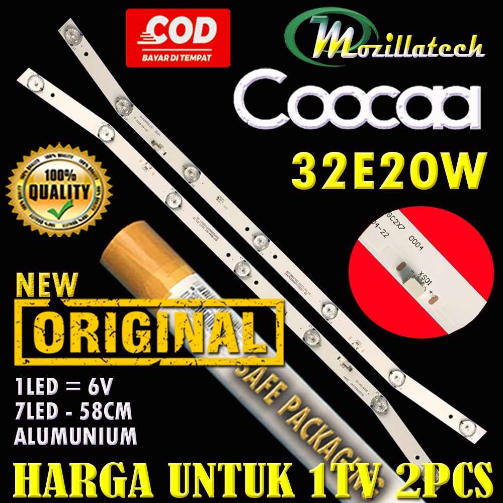 BACKLIGHT COOCAA 32E20W LAMPU LED BACKLIGHT COOCAA 6V 7 KANCING COCAA COOCA COCA 32e20w