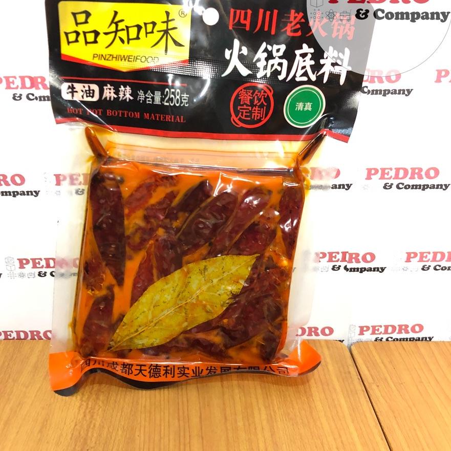 

◄ Pinzhiweifood Bumbu soup base mala spicy hotpot 258 gram - halal import chili oil hot pot shabu cabe ♚