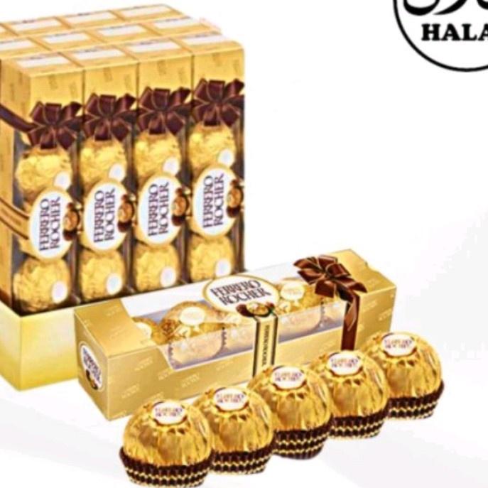 

♤ coklat ferrero rocher T5 / coklat ferreo rocher isi 5 halal ☚