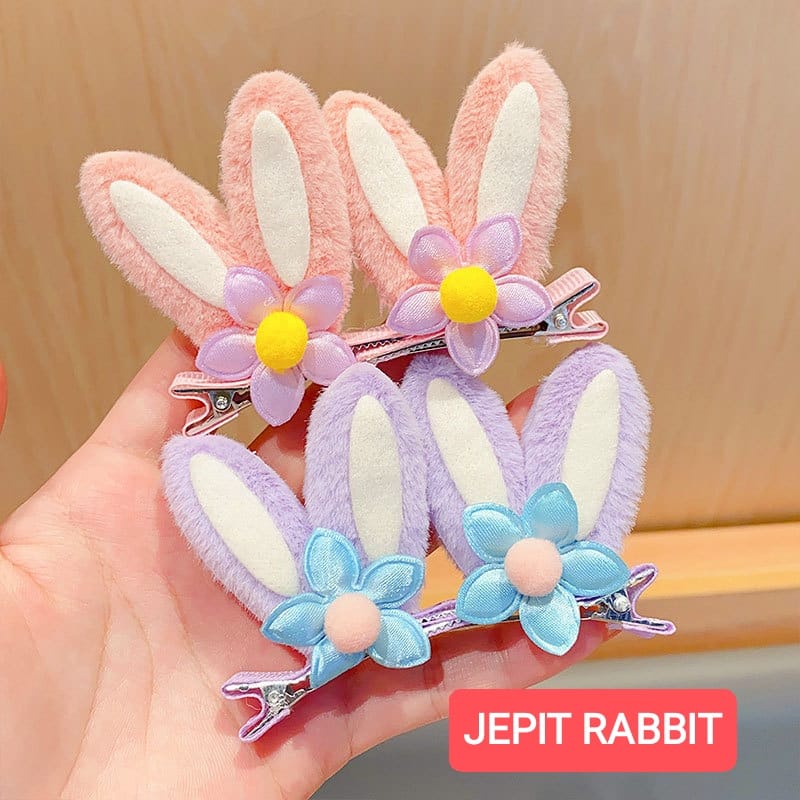 JEPIT RABBIT AKSESORIS JEPITAN RAMBUT ANAK LUCU FASHION KOREA IMPORT LINABELL STELLA LOU