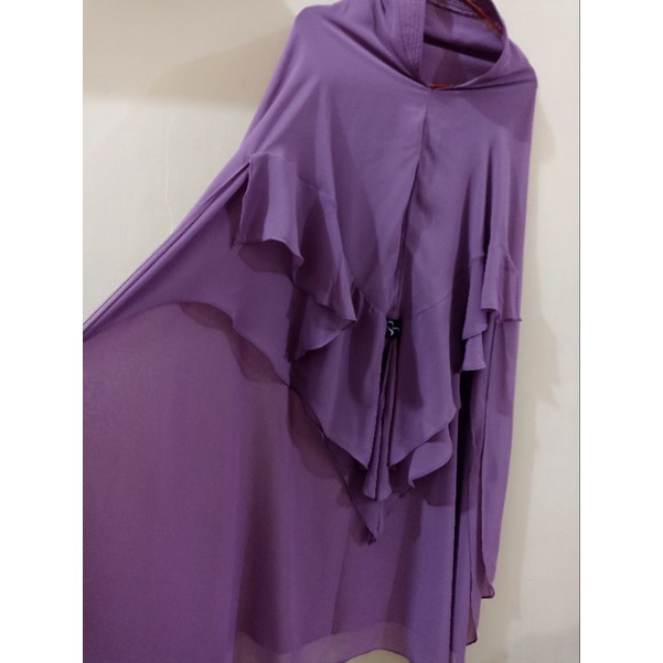 khimar warna ungu/magenta/lilac/ soft pet preloved PL