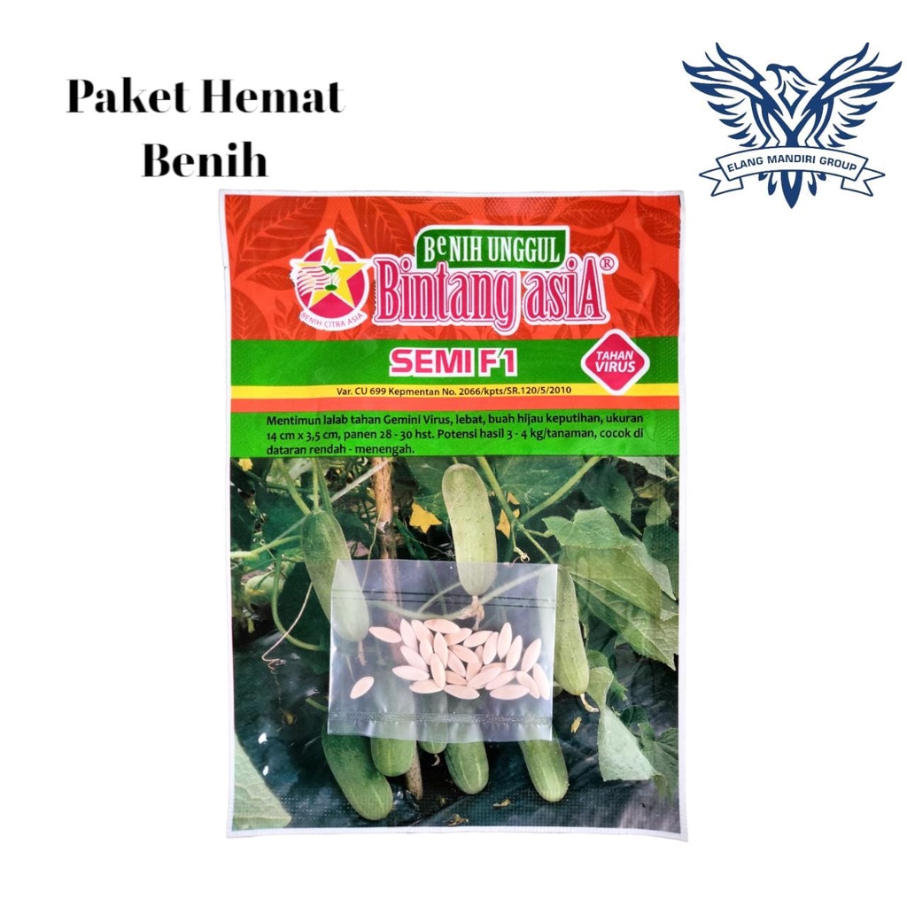 Repack 2000an Benih Bibit SEMI 0.50gr Benih SUPER HEMAT Bintang Asia Cocok Untuk di Pekarangan