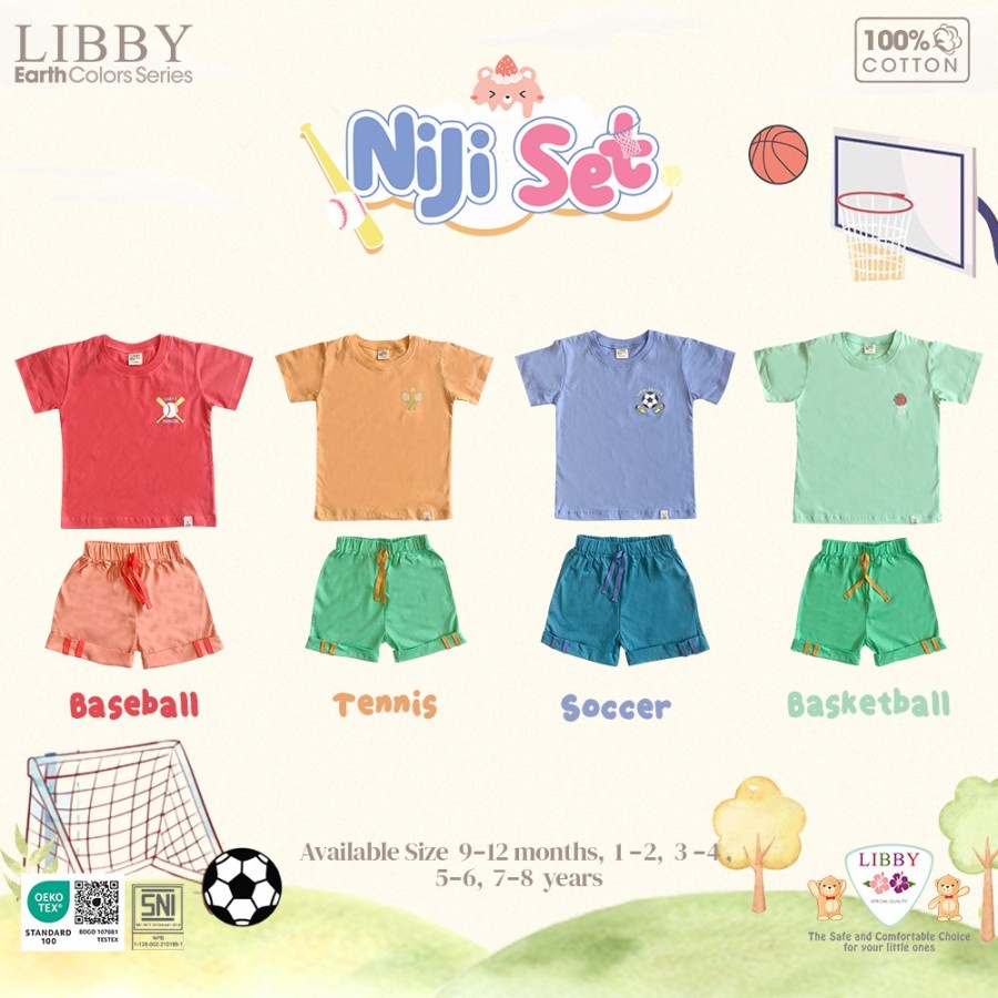 Libby NIJI SET Boy and Girl / Setelan Baju Anak Laki-Laki dan Perempuan