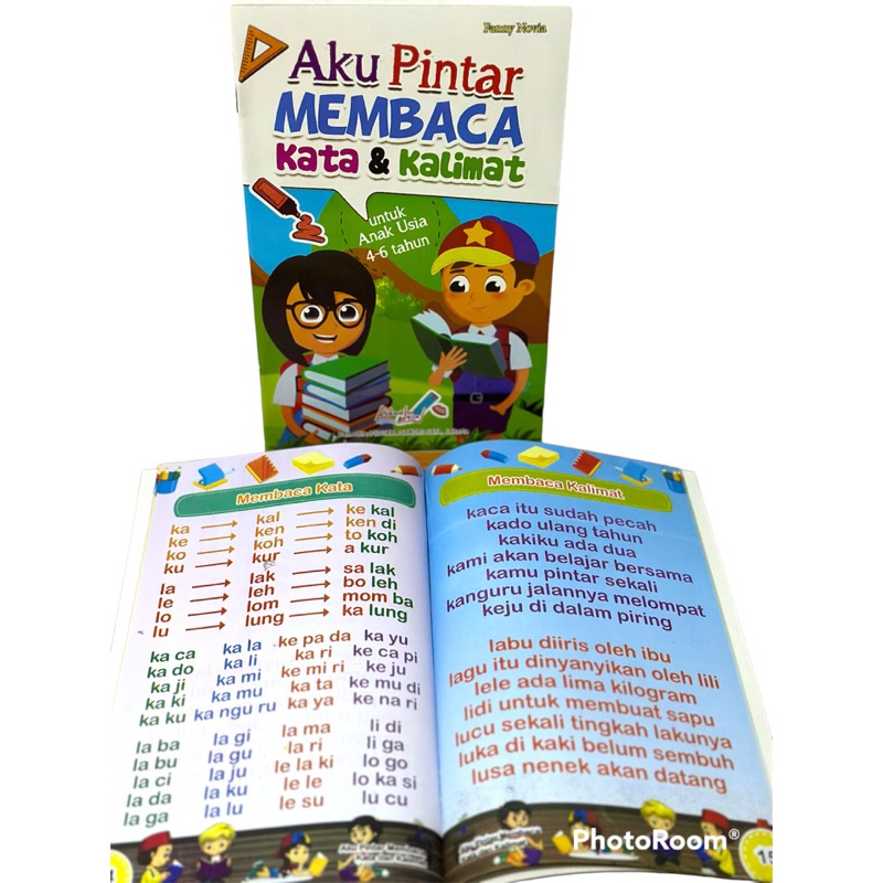 Buku Aku Pintar Membaca Kata Dan Kalimat Untuk Anak Usia 4-6 Tahun Full Colour - TBS