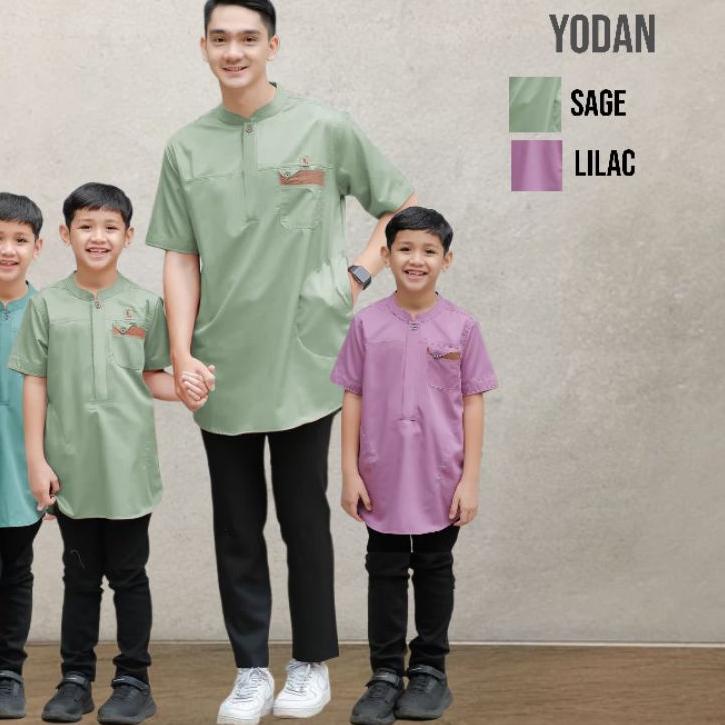 ➶ Koko qurta couple ayah dan anak yodan hijau sage ➥