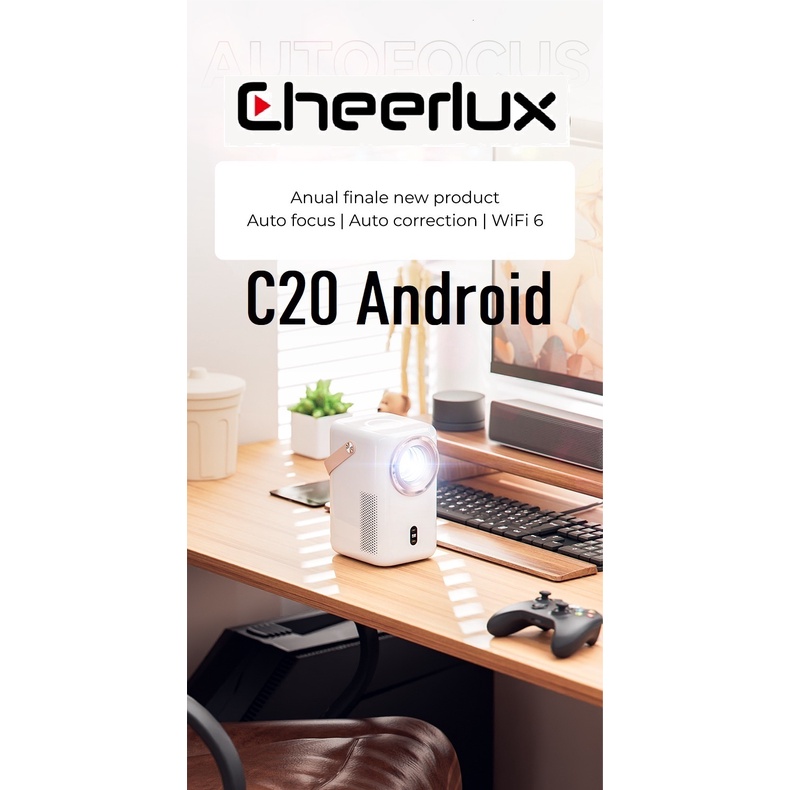 Proyektor CHEERLUX C20 ANDROID Projector 850 ANSI Auto Focus Digital