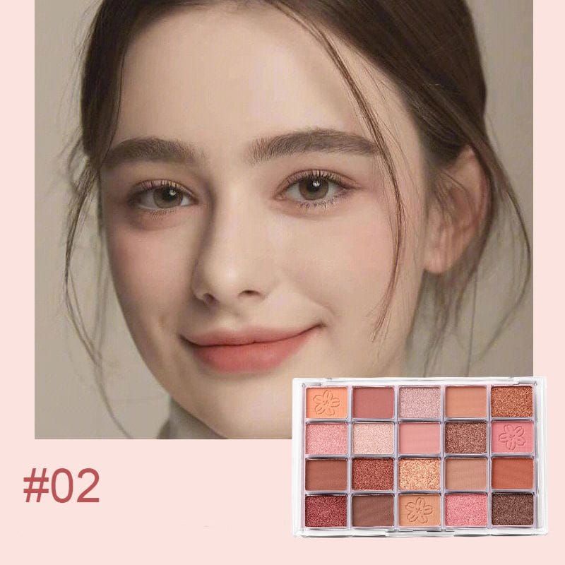 Medan Termurah 20in1 eyeshadow glow lameila eyeshadow 20 warna cantik