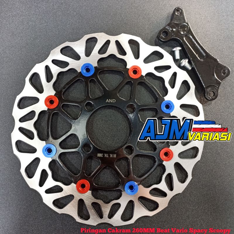 Disc Piringan Cakram 260mm Plus Breket Variasi Beat Vario 125 Vario 150 Fi Scoopy Beat Fi Beat Esp