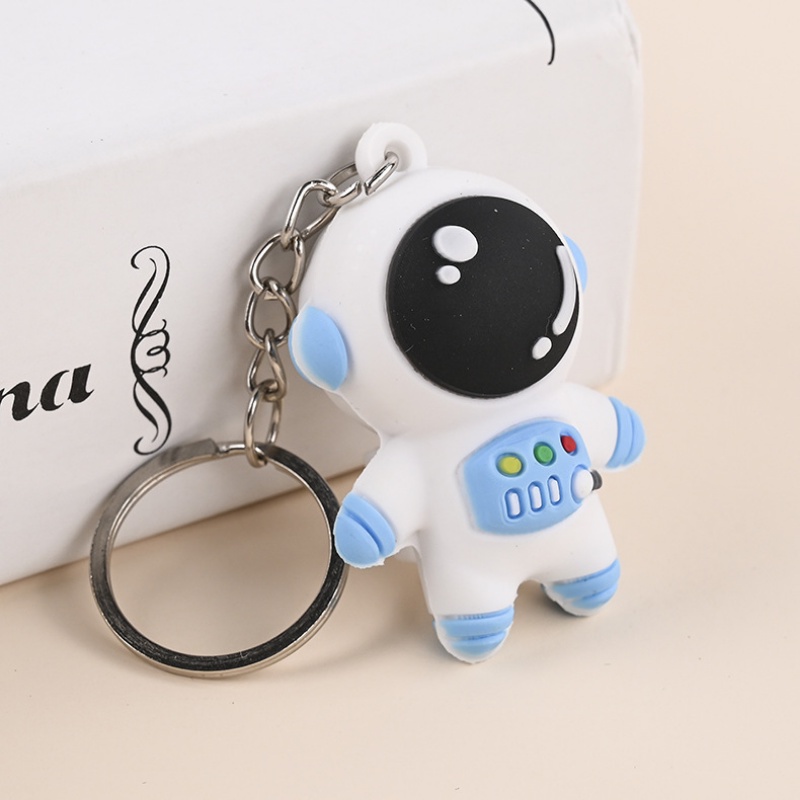 Kreatif Astronot Gantungan Kunci Pasangan Key Ring Charm Boneka Silikon Aksesoris Pasangan Tas Trendi Hiasan Hias