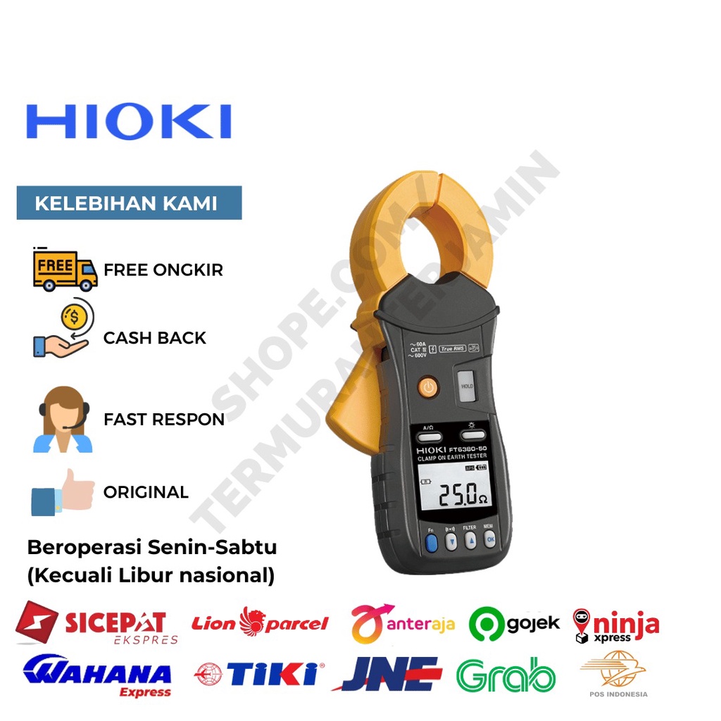 Hioki FT6380-50 Clamp-On Ground Resistance Tester Earth Tester