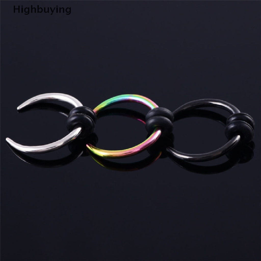 Hbid Surgical Steel Hoop Septum Hidung Cincin Klip Tulang Rawan Anting Perhiasan Glory