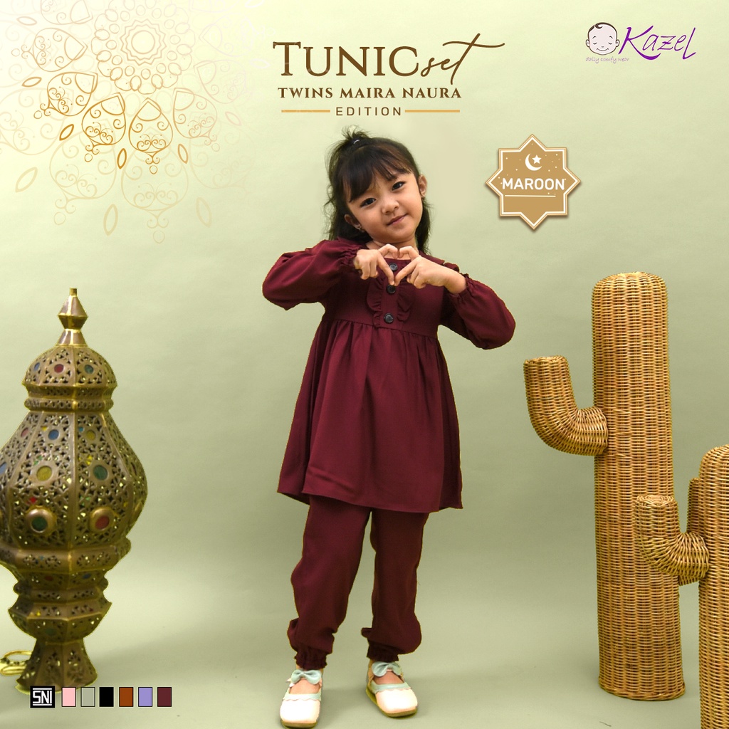 Kazel Tunic Set x Twins Maira Naura Edition Setelan Anak Perempuan