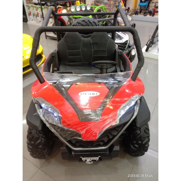 Mobil Aki Anak Bumble Jeep Ban Karet Jok Kulit