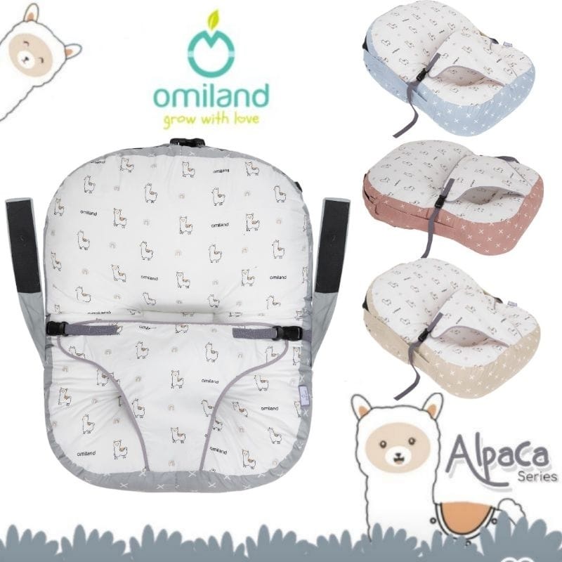 [2kg] Omiland Sofa Bayi Multifungsi (bisa u/ carseat) + Bantal Dot Alpaca Series - OB 56201-4