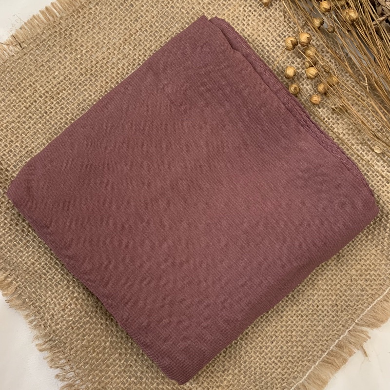 HIJAB BELLA SQUARE POLLYCOTTON SIZE 110X110/ KERUDUNG HIJAB BELLA SQUARE WARNA TARO