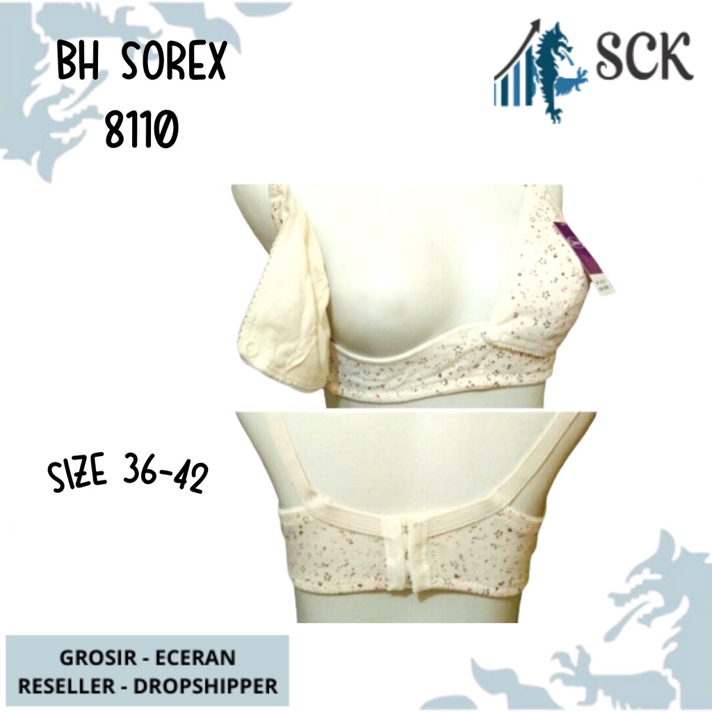 BH SOREX 8110 Menyusui Motif Bunga Tanpa Kawat Busa Tipis Soft Pakaian Dalam - sckmenwear GROSIR