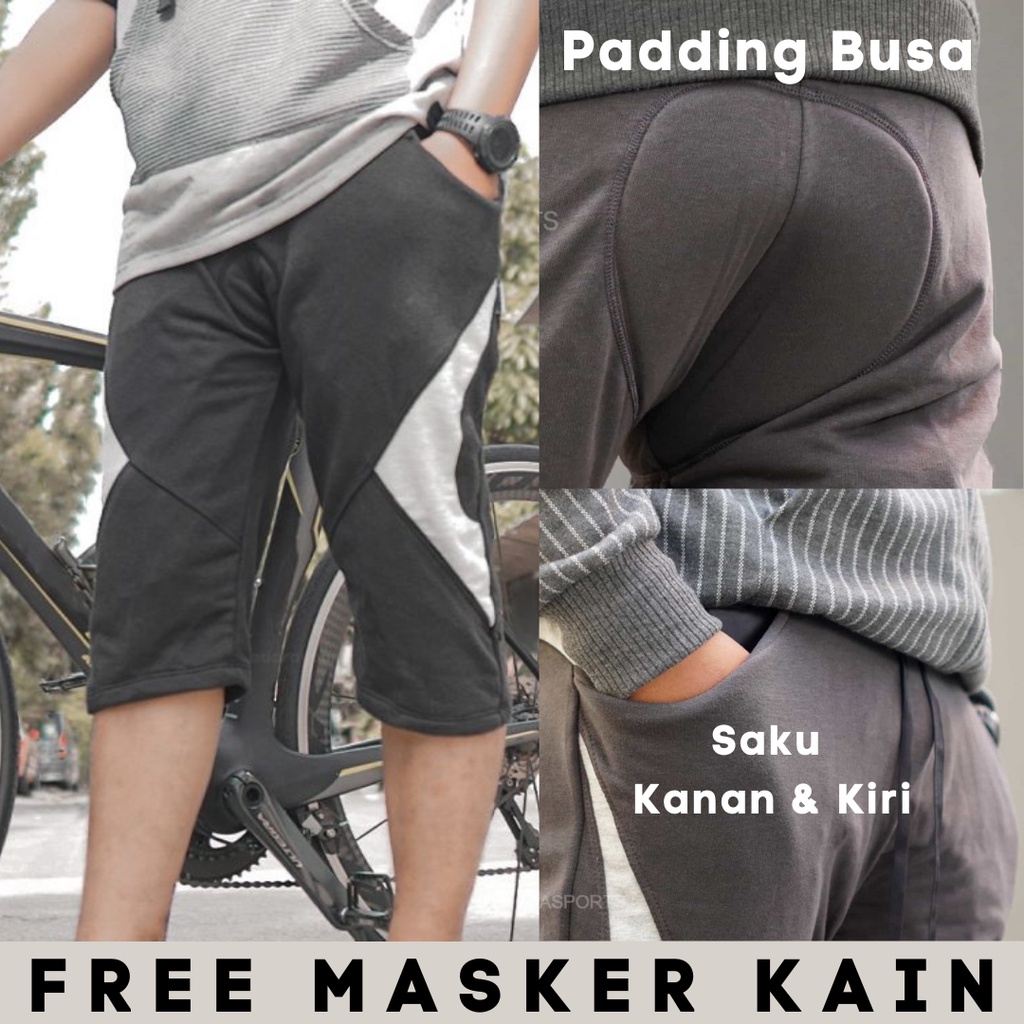 Celana Sepeda Padding Khusus Sepeda / Training Pria Celana Pendek