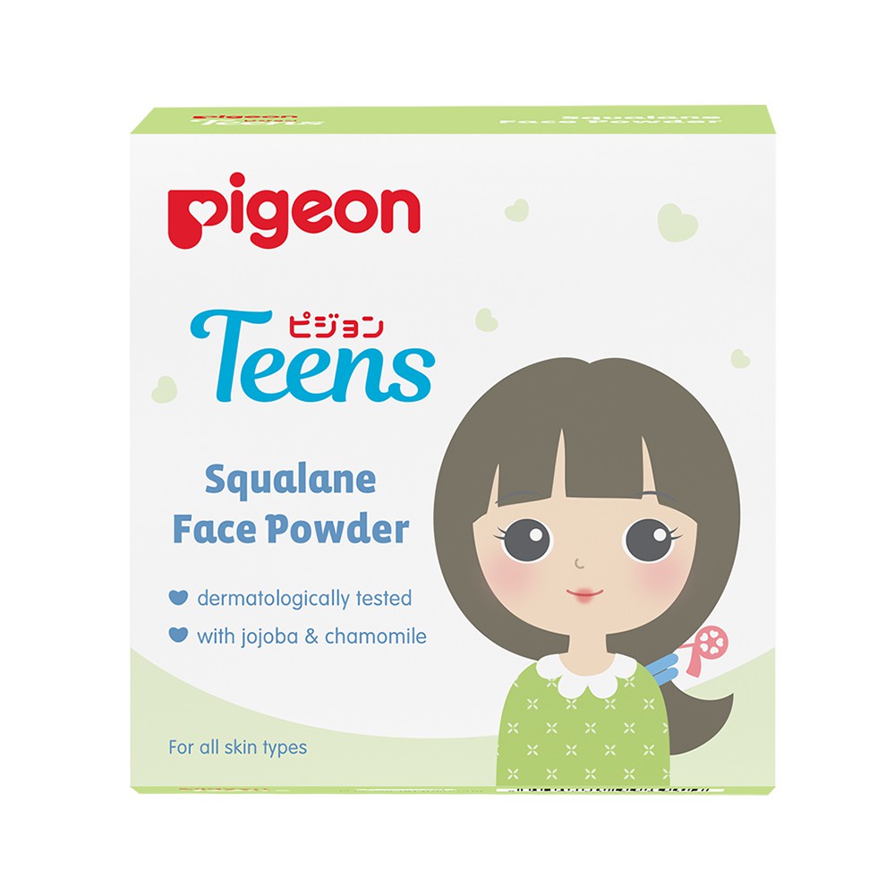 PIGEON TEENS Face Powder 12gr - Squalane Face Powder - Bedak Tabur