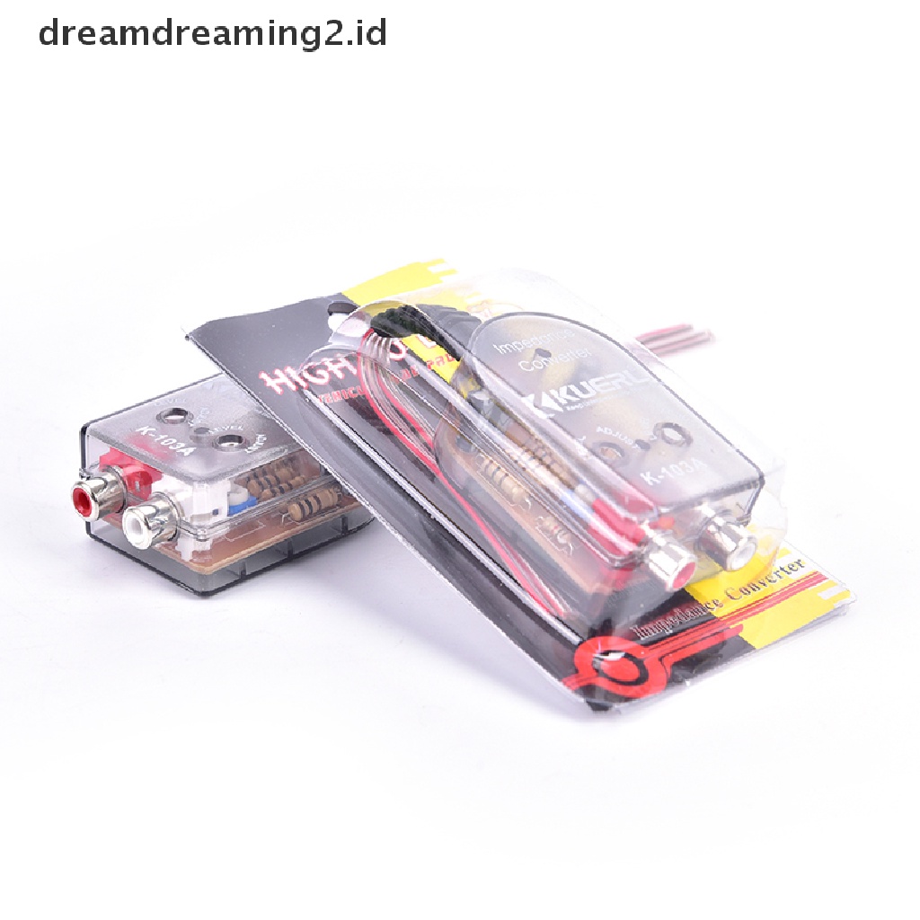 (dream) Speaker Radio Stero Mobil 12V Konverter Impedansi Audio RCA Tinggi Ke Rendah Ubah.