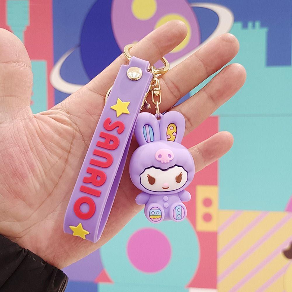 Lanfy Gantungan Kunci Wanita Lucu Dekorasi Kado Kuromi Pompompurin Cinnamoroll Key Holder