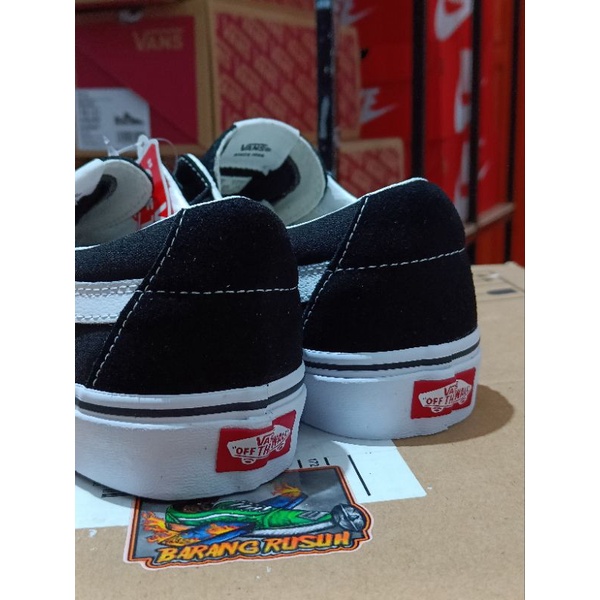 VANS SK8 LOW BLACK TRUE WHITE BW ORIGINAL RESMI NAVYA