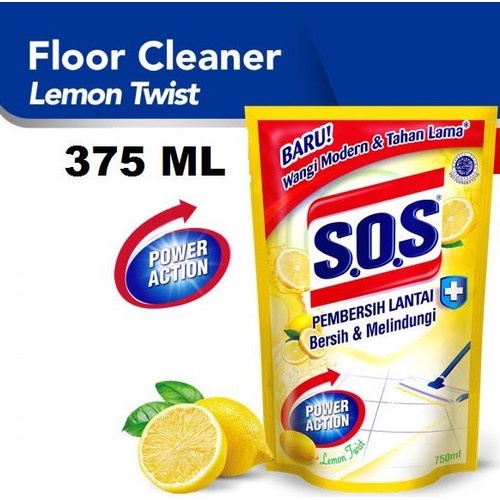 SOS PEMBERSIH LANTAI 375 REFILL LEMON