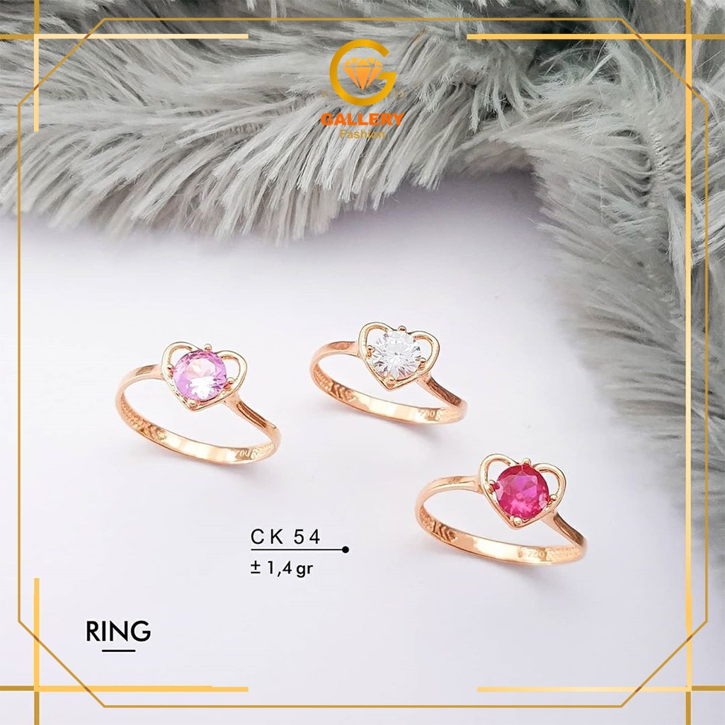 CINCIN EMAS ASLI KADAR 300 (6 KARAT) DAN 700 (16 KARAT) KODE CK 54 CINCIN LOVE