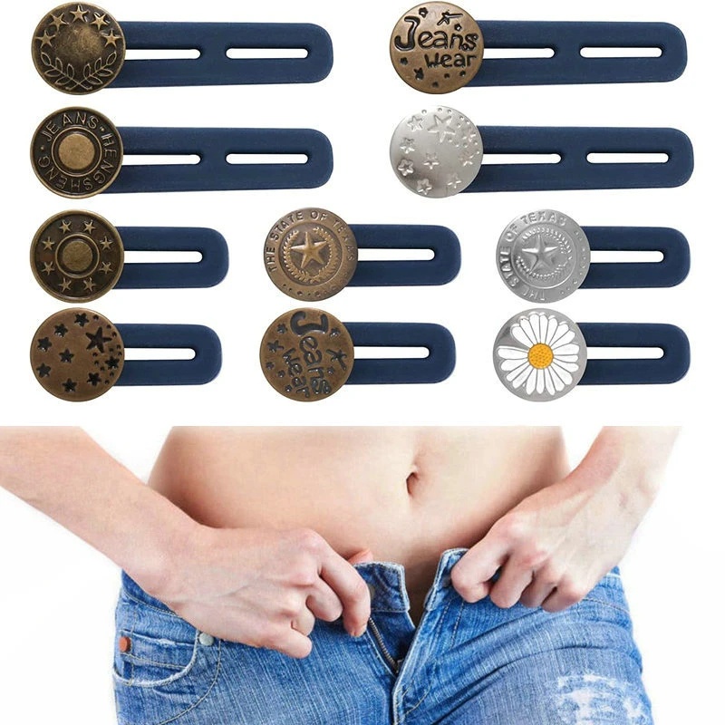 Clothes Self Improve Reduce for Clothing Jeans Button Adjust Fit Pengikat Pinggang Tanpa Jahitan Snap Metal Extended Button