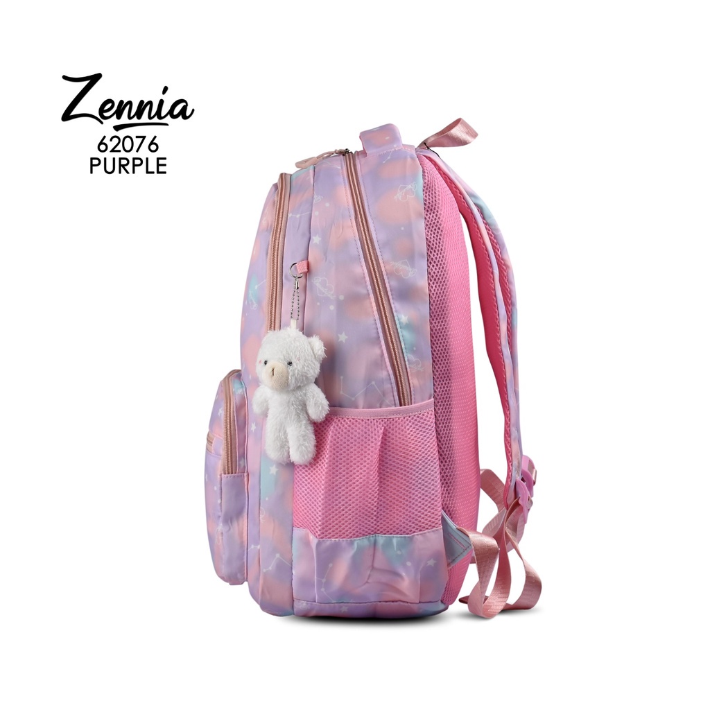 Tas Sekolah Zennia 62076 Tas Ransel Anak Perempuan Pelangi Tas Fashion Travelling