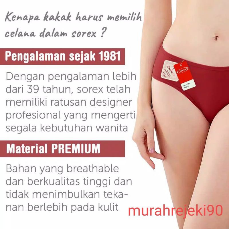 Sorex 1257 Celana Dalam Wanita CD cewek Super Soft Termurah TOKO KEANULOVA