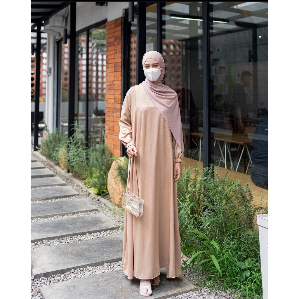 aska dress || gamis crinkle airflow premium || fashion muslim wanita