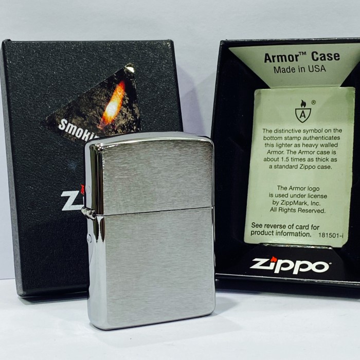 Zippo Armor Brushed Chrome 162 Made In USA