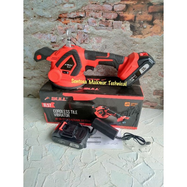 BULL 20V Cordless Tile Vibration Perata Keramik Baterai 20 Volt