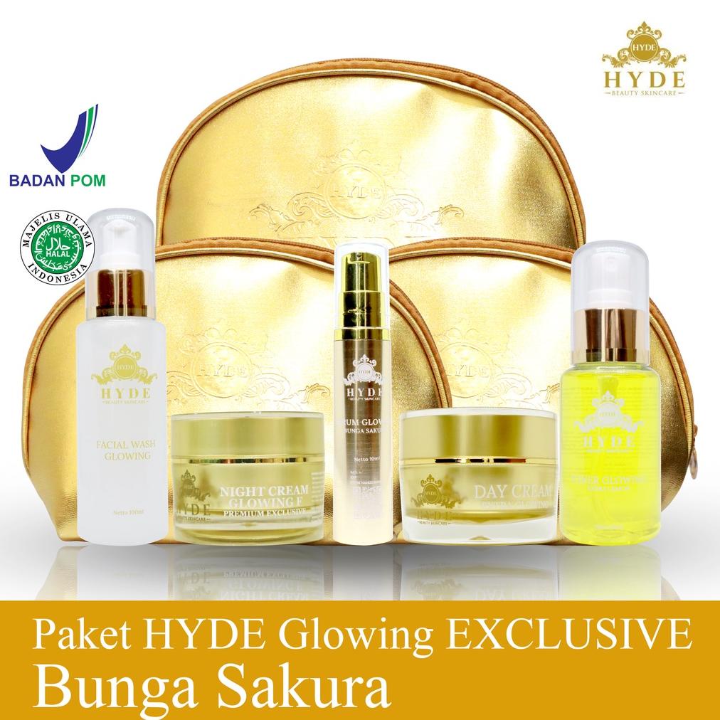 HYDE Beauty Skincare Bpom Orginal Pemutih Wajah Glowing Mencerahkan Wajah Flek Hitam Jerawat Batu da