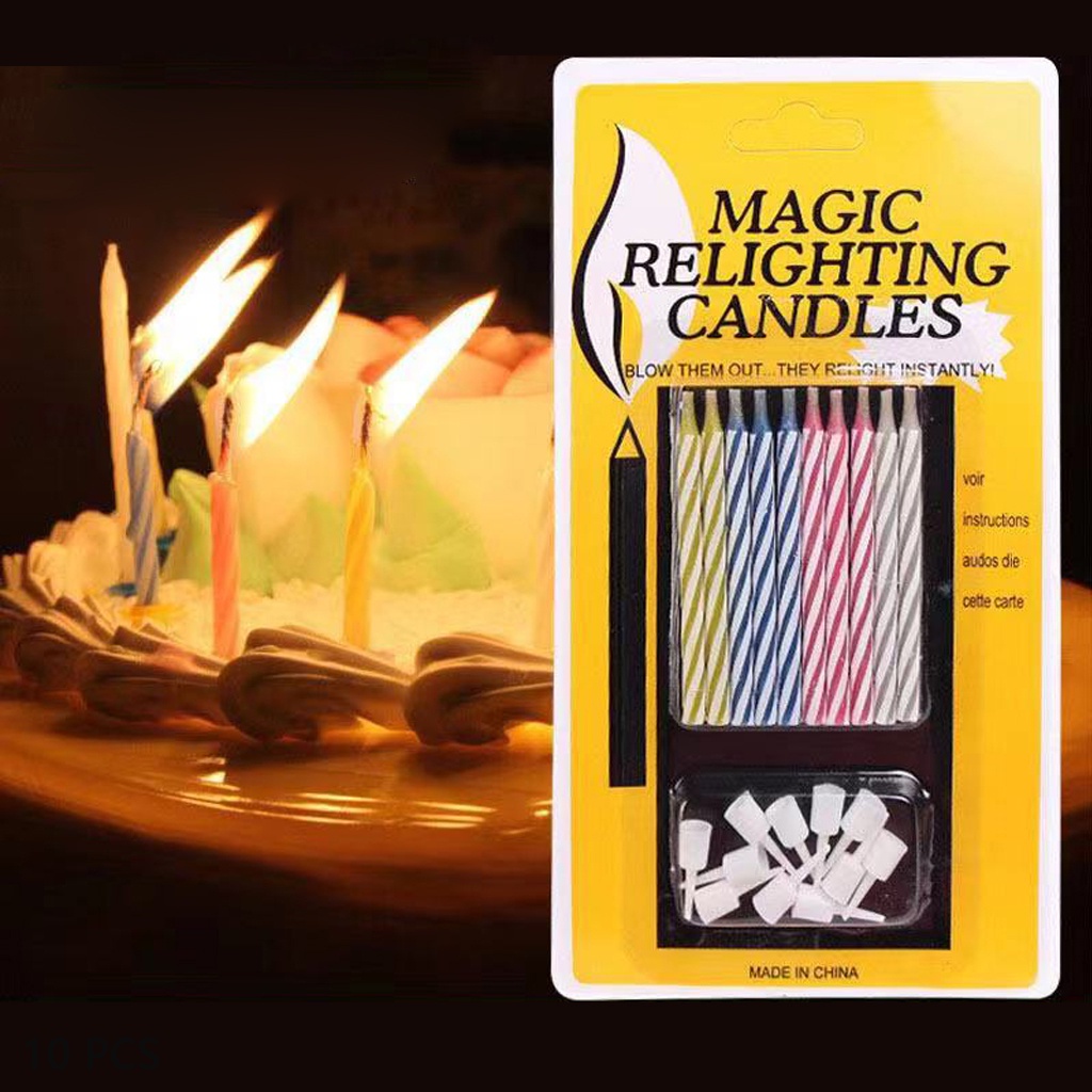 Lilin Magic Relighting Candles isi 10pcs / lilin magic grosir / Lilin Magic / lilin ulang tahun