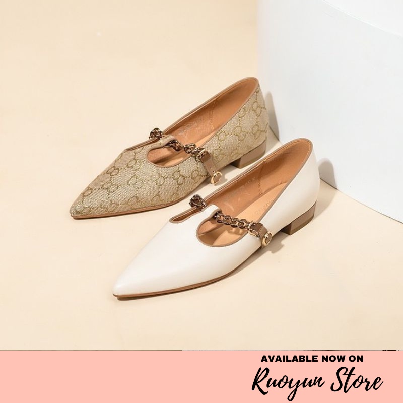 RYX - Divine Grace Sepatu Heels Rendah Slip-On Wanita Fashion Casual / Pesta - Ori Import