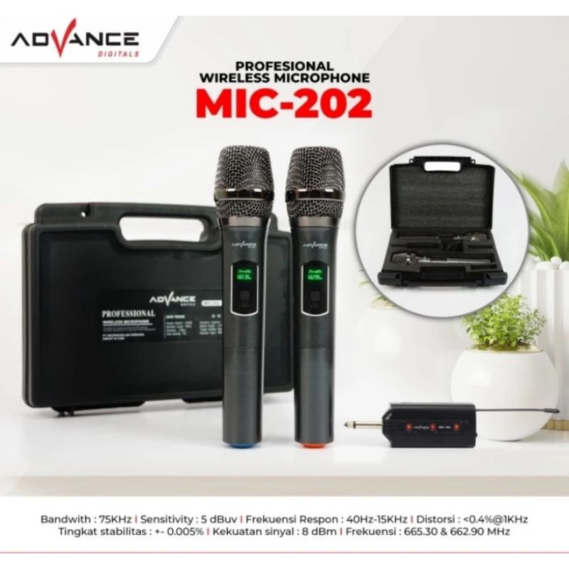 BATAM - ADVANCE MIC202 MIC 202 mic wireless professional wireless microphone