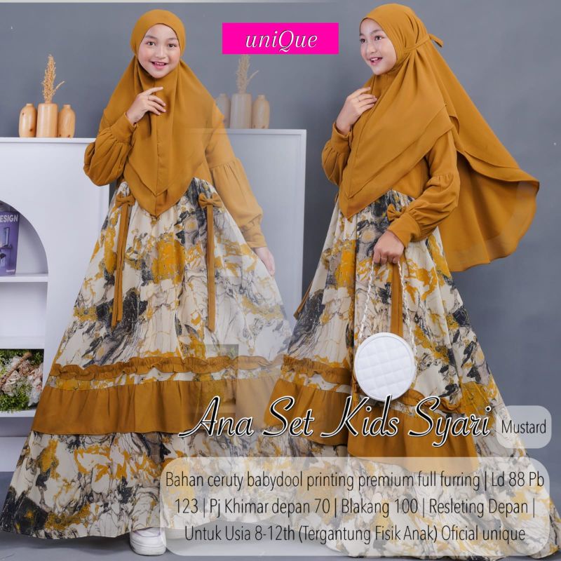 Ana set Kids syar'i by Unique