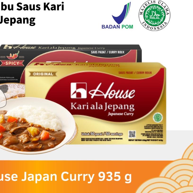 

♤ HOUSE Japan Curry Kare Jepang 50 Porsi Halal │ Bumbu Kuah Kari Nasi ➹
